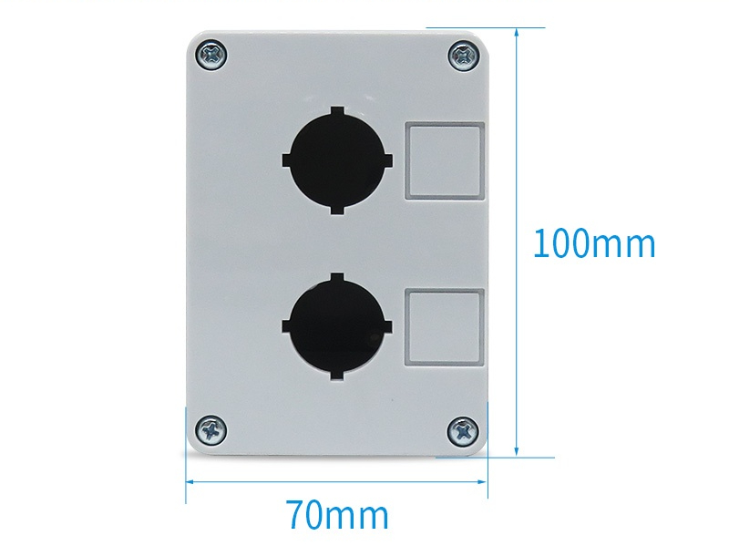 CBX2 - Hai Lỗ | Hộp Nút Nhấn Công Nghiệp CNTD | Tùy chọn khác: CBX1-Một Lỗ, CBX2-Hai Lỗ, CBX3-Ba Lỗ, CBX4-Bốn Lỗ | 1-2-3-4 Lỗ 22mm Chống Cháy Nhựa | Điều Khiển Máy Móc