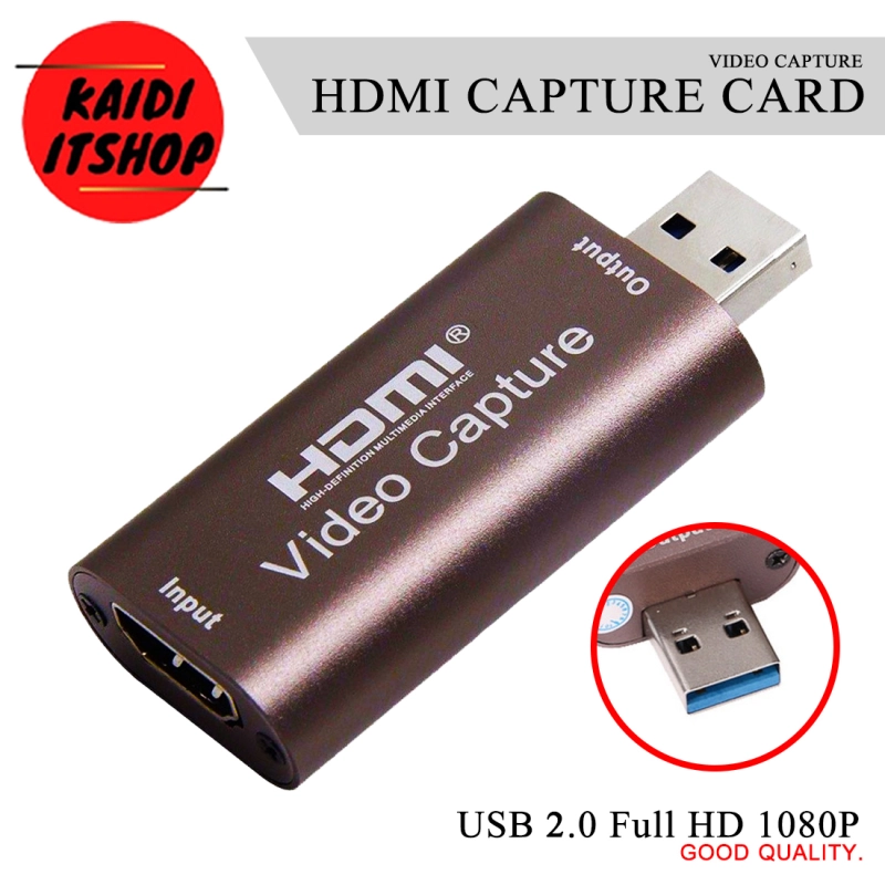 ภาพหน้าปกสินค้าHDM i Video Capture Card USB 2.0 แคปเจอร์การ์ด รองรับภาพ Full HD 1080P (Color: Rose Gold)