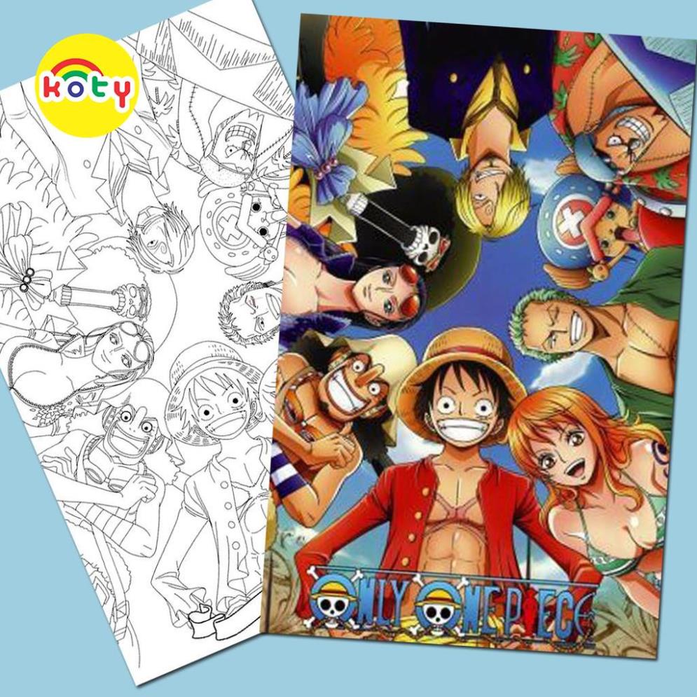 Bộ Tranh tô màu Anime One Piece được chọn mẫu - Dành cho các Fan của One Piece yêu thích sáng tạo