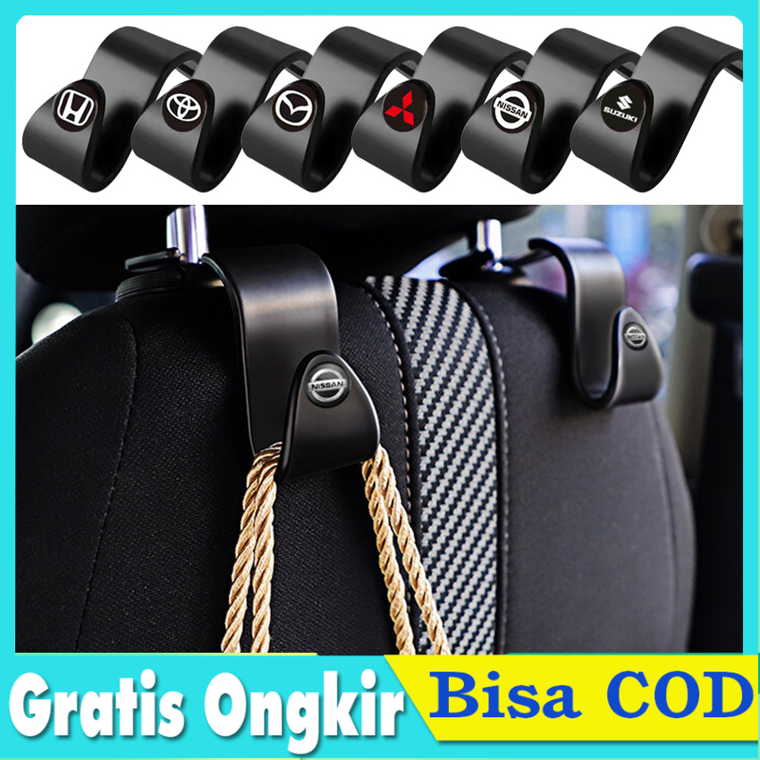 Car Hook Mobil Kait Gantungan Multifungsi Untuk Jok Belakang Mobil Dengan Car Logo Toyota / Honda / Nissan / Suzuki / Mazda Harga 9,000 rupiah*Gratis Ongkir