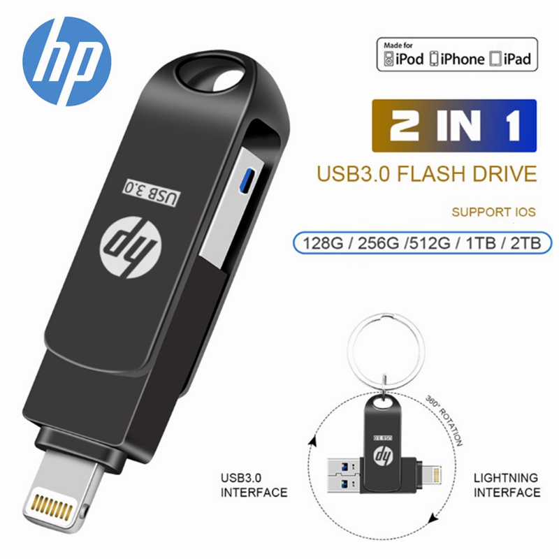1tb 2tb HP ổ cứng di động otg 2 trong 1 usb otg ổ đĩa flash thẻ nhớ usb cho iphone bộ nhớ lưu trữ ngoài