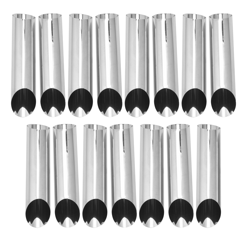 Cannoli Tubes, 5 Inch Stainless Steel Cannoli Forms Non-Stick Cream Horn Danish Pastry For Shell Cream Roll Pack Of 15