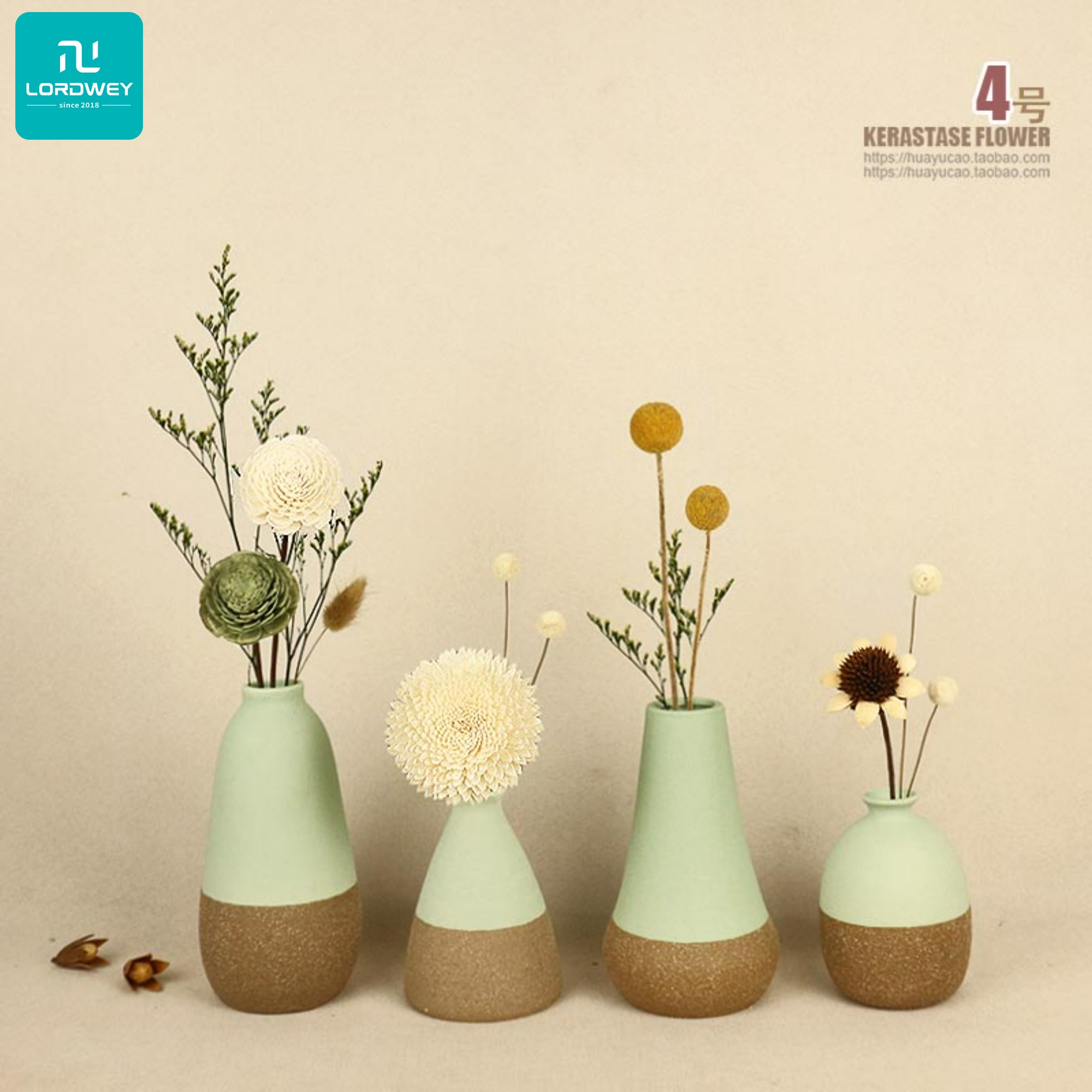 LORDWEY Small Vase Senior Sensing Living Room Simple Modern Ceramic Home Tabletop Floral Arrangement Nordic Floral Decoration Ornaments ราคา 1,853 บาท*ส่งฟรี