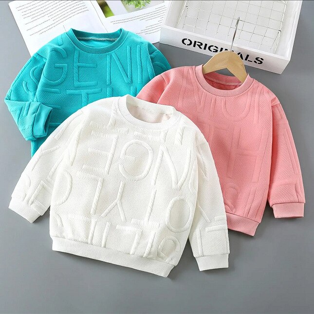 6m-4t Baby Girl Boy Long Sleeves Sweater Kids Children Sweatshirt Clothings Fashion Toddler Infant Printed Hoodies Casual Tops