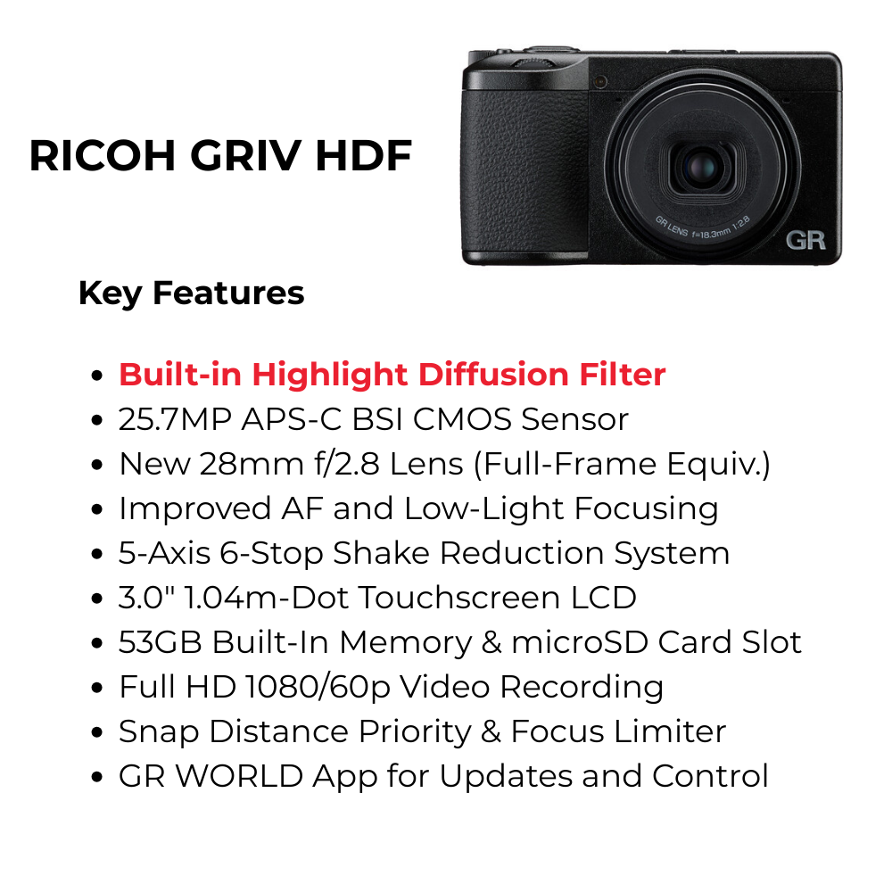 RICOH DIGITAL CAMERA GRIV GR IV / HDF / MONOCHROME  PREMIUM