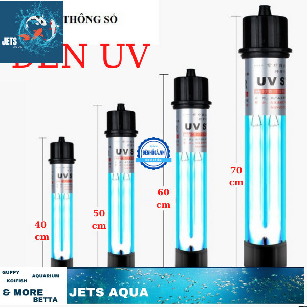 Đèn uv bể cá công suất 18w - 100w diệt tảo , vi khuẩn cho hồ cá lớn uv sterilization king