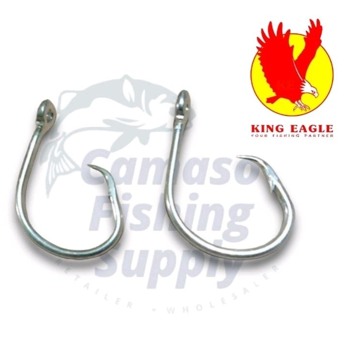 eagle king fishing hooks Claw Kahle Model L141BPFH Bulk Pack Featuring an Offset design a Ringed Eye Non Eagle King White Fishing Hook