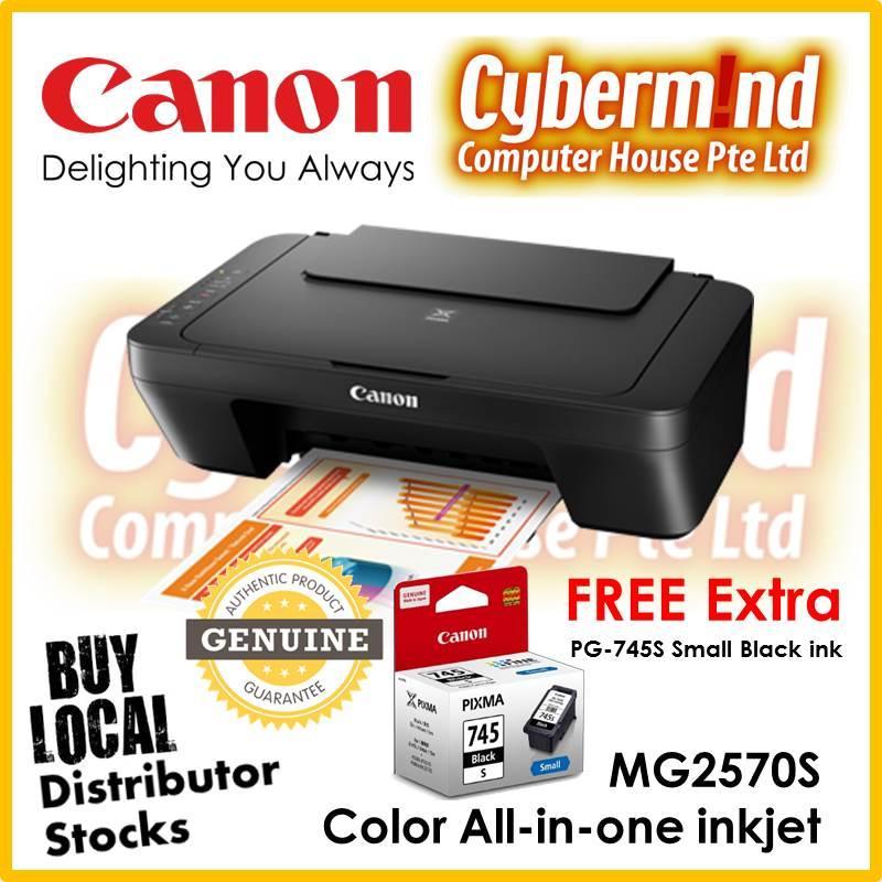 (Original Local Stocks) CANON MG2570S PIXMA Color Inkjet Printer Compact All-in-one Print / Scan / Copy (Free Additional PG-745s black Ink worth $15.15) Singapore