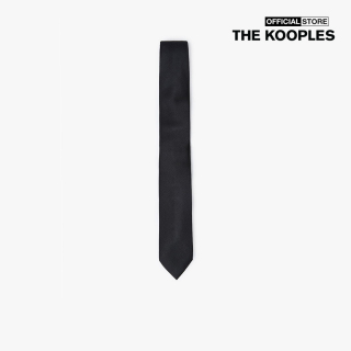 THE KOOPLES - Cà vạt nam Plain Black Silk AHNC711-BLA01 thumbnail