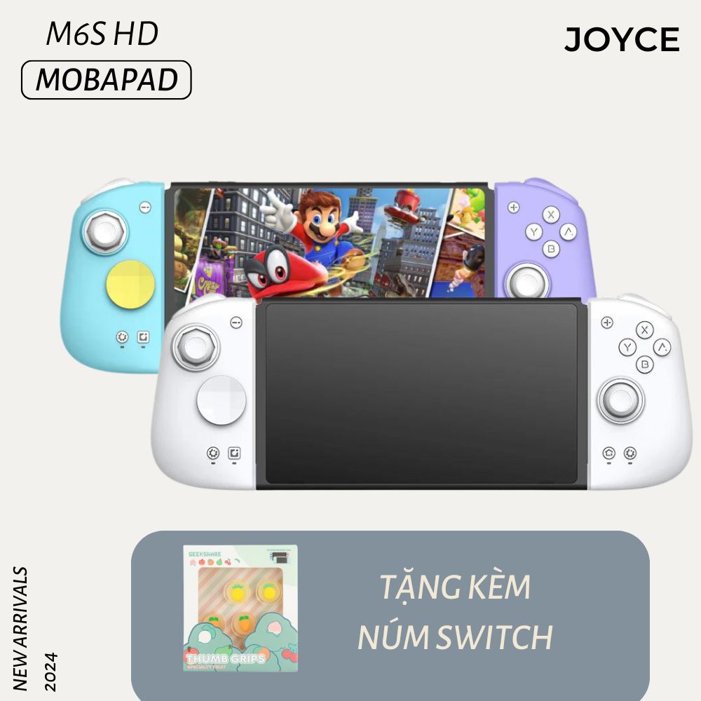 Tay cầm Mobapad M6S M6 HD, Mobapad M6S Joycons trang bị phím cơ, Hall Effect, Gyro, Macro, HD Rumble sử dụng nintendo