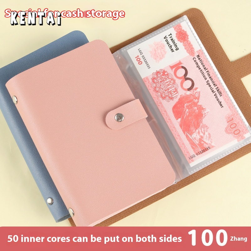 สมุดออมเงิน เก็บเงินชุดหนังสืออัลบั้มกระเป๋าใส่ของเงินสดหนังสือท่องเที่ยวสมุดโน้ตครอบครัวโฟลเดอร์ประหยัดเงิน
