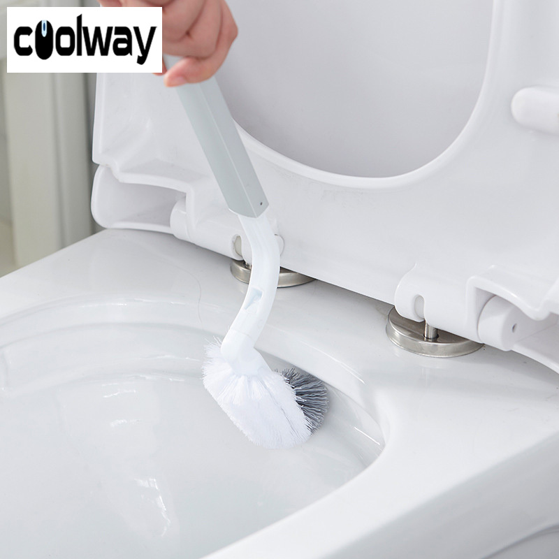 Coolway Taupe nhựa nhỏ gọn THÙNG RÁC BỒN CẦU bàn chải vệ sinh với chủ mạnh mẽ đồ dùng vệ sinh