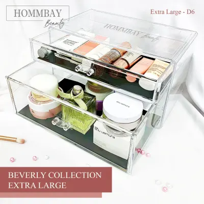 [HOMMBAY Beauty] BEVERLY Extra Large Makeup Organizer Cosmetic Organiser Storage Box Faux Acrylic Drawer Jewellery Jewelry Organiser