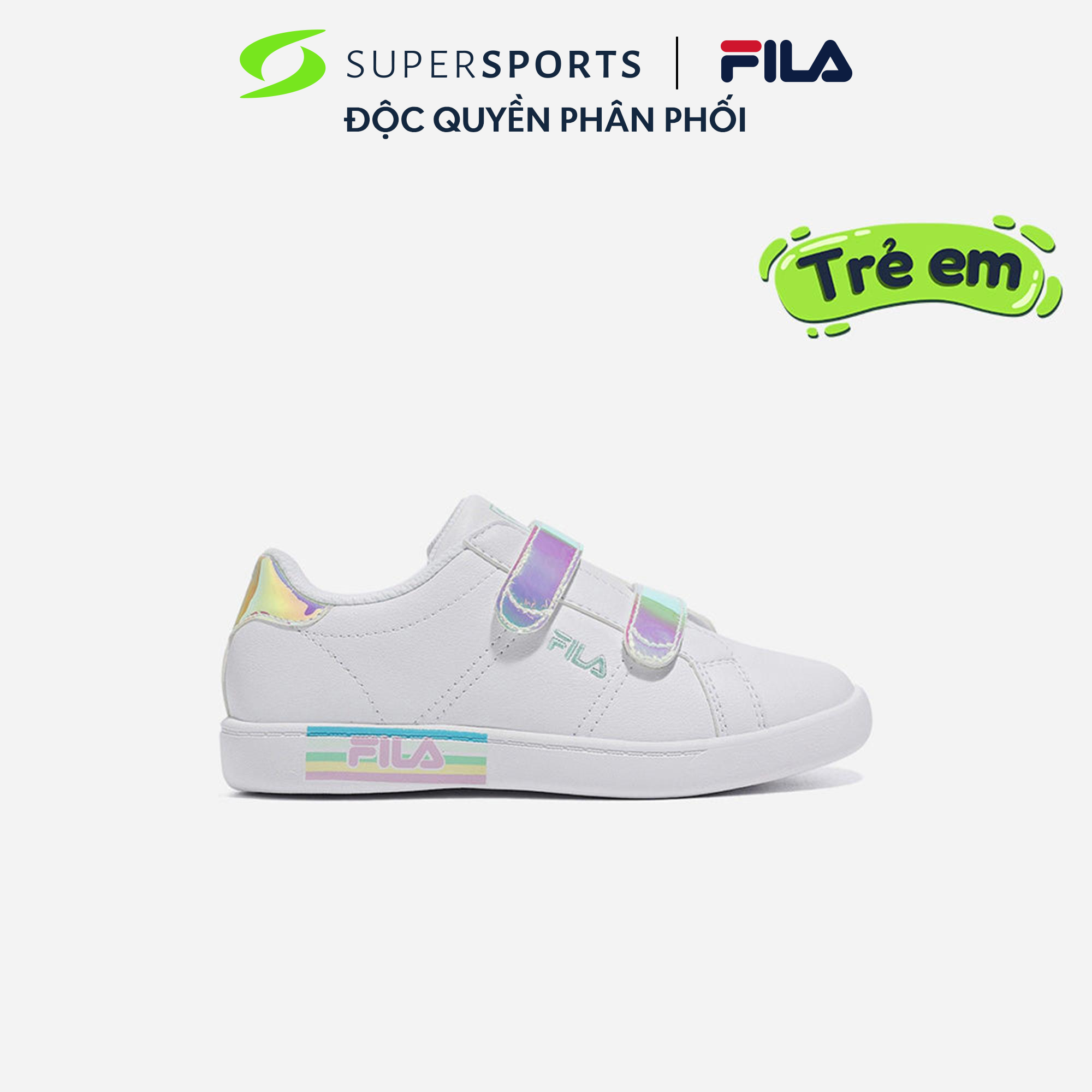 Fila giày sneaker trẻ em court ace tape patch vc kd 3xm01778d