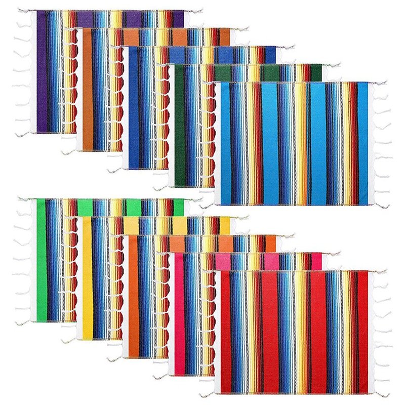 Có Thể Giặt Placemats Mexico Bảng Runner 33x48cm Mexico Chăn Cho Mexico Đảng Hoặc Trang Trí Đám Cưới