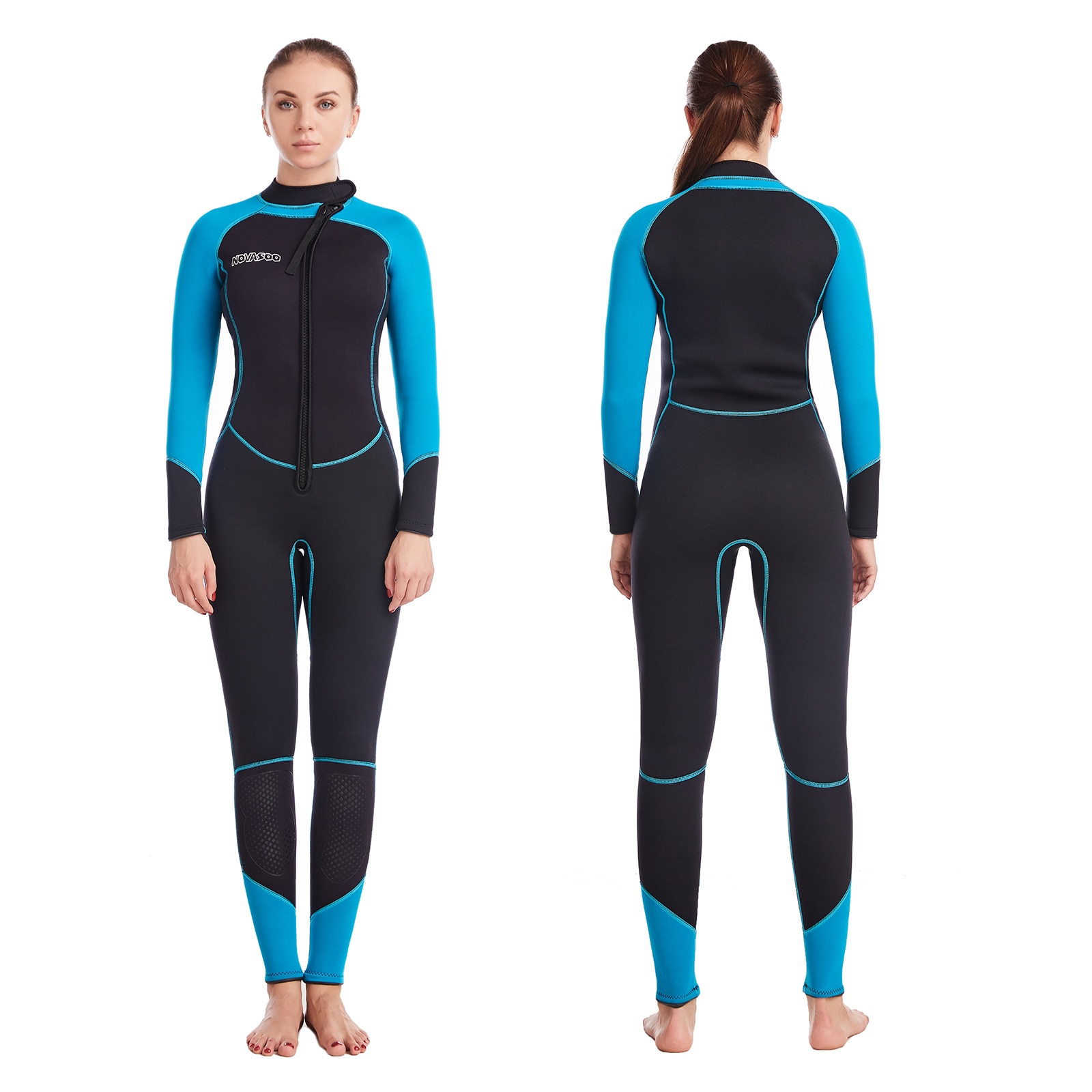 Phụ nữ wetsuits 3mm Neoprene bơi lướt sóng sup đầy đủ phù hợp với giữ ấm dây kéo phía trước cho lặn biển