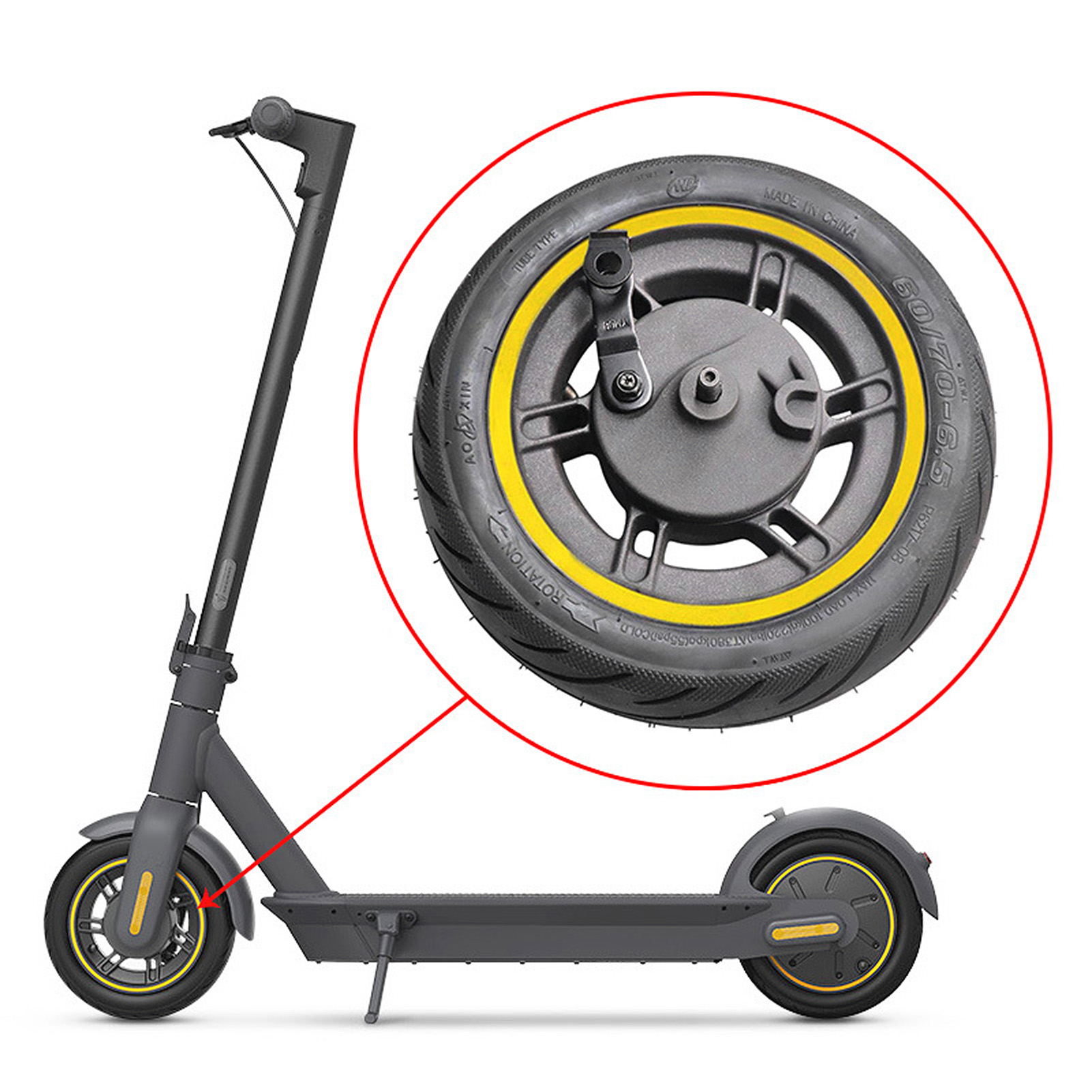 Thay thế lắp ráp bánh xe trước bền cho xe máy điện tối đa nanbo G30-Nâng cao hiệu suất của xe tay ga của bạn!