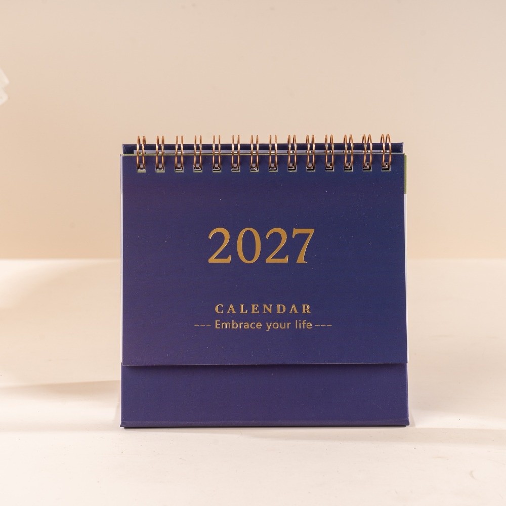 【Ready Stock&COD】DIVATEN Standing 2027 Desktop Desk Calendar Foldable Portable Flip Calendar Writeable Memo Academic Planner Office Stationery