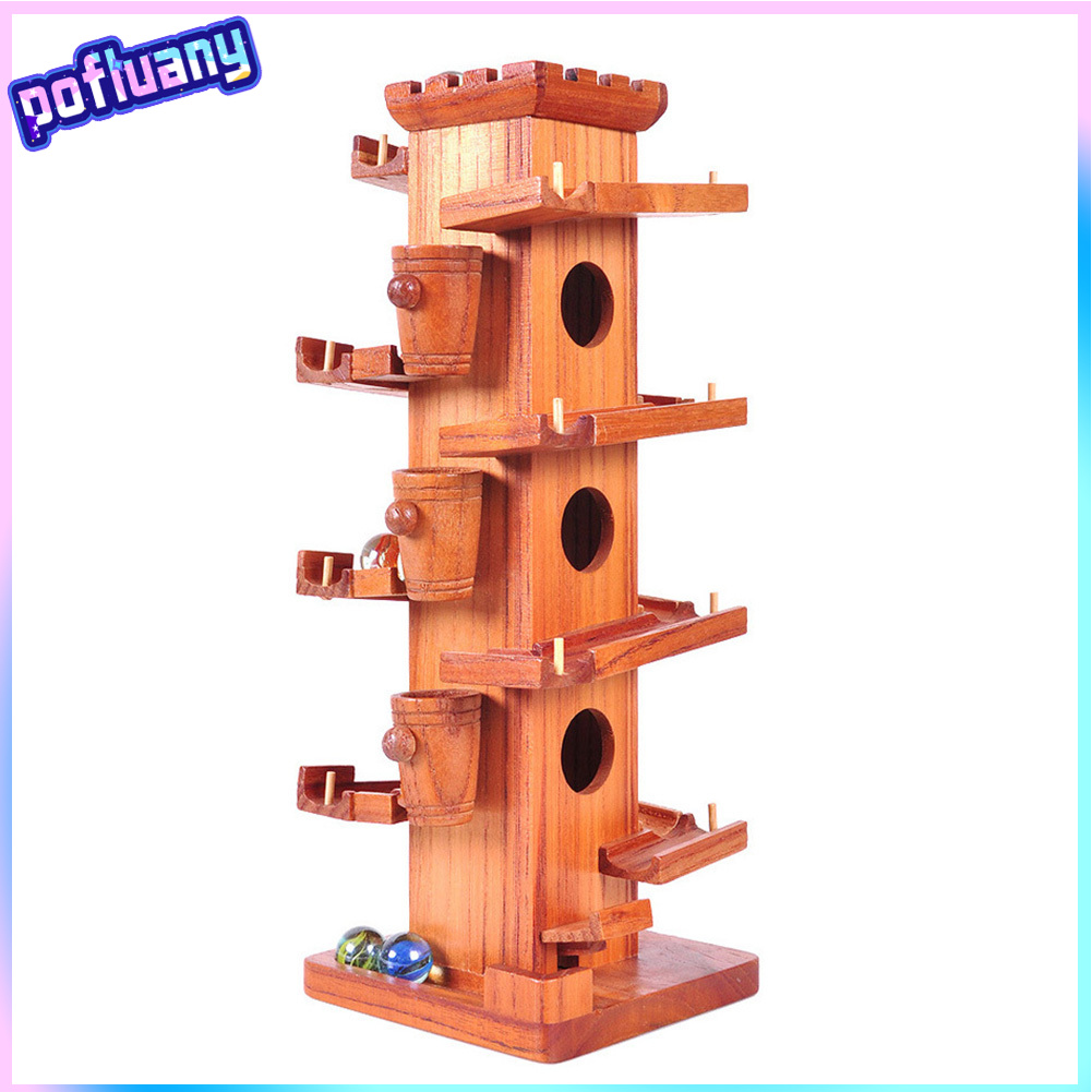 Funny Marble Ball Run Wooden Tower Construction Track Game Educational Kids Toy ราคา 531 บาท*ส่งฟรี