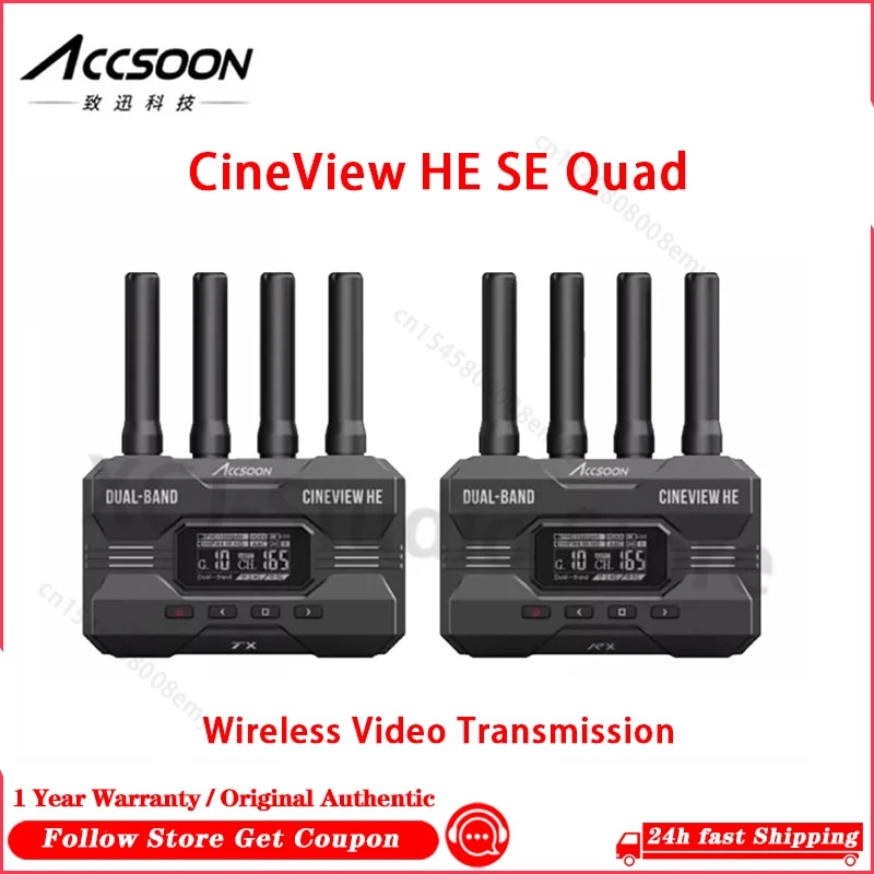 【】 Accsoon Cineview He Se Quad Dual Band Wireless Video Transmission Hdmi/sdi 1200ft M1 F-C01