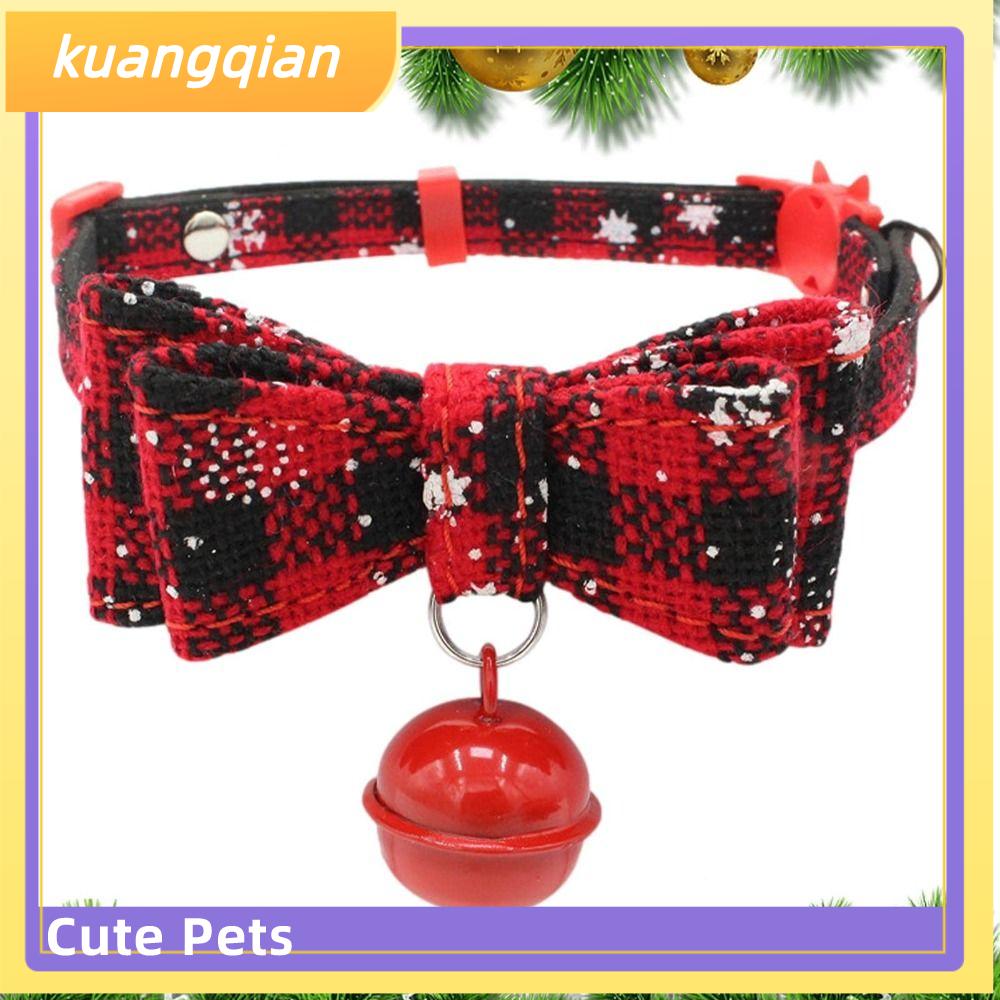 KUANGQIAN Snowflake Christmas Cat Collar Size Adjustable Cute Dog Collars