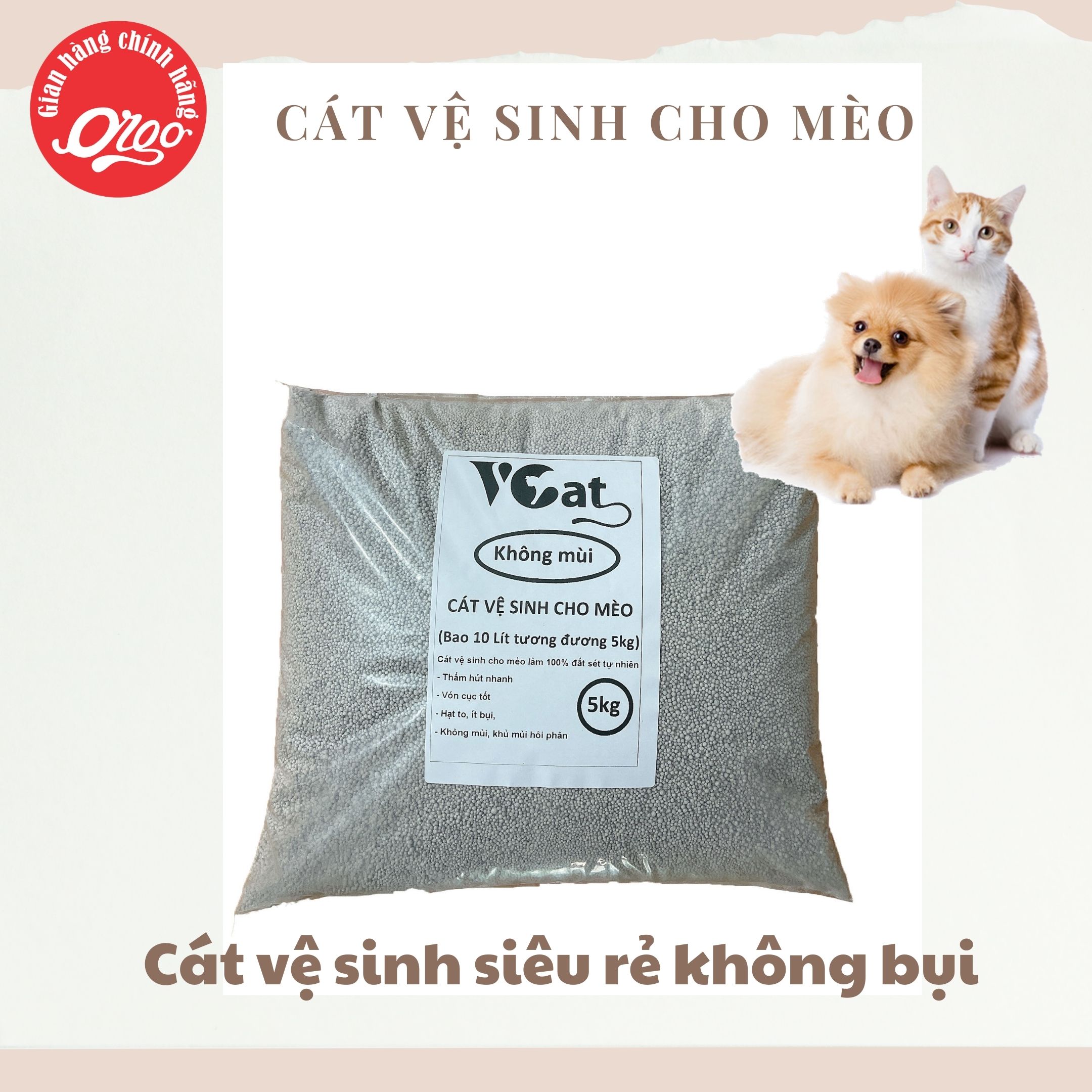 Orgo - VCat- Cát vệ sinh mèo cat for cats cát mèo cát cho mèo nhà vệ sinh
