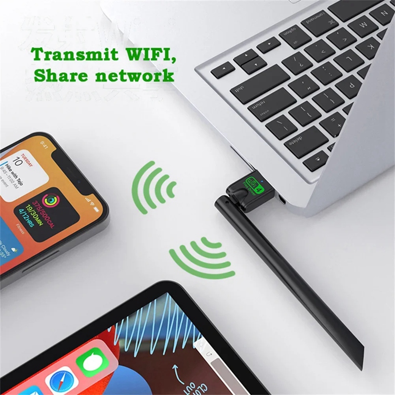 150Mbps USB Wifi Adapter Free Drive Dongle Supports 7 8 10 WiFi Antenna Wireless Network Card for De