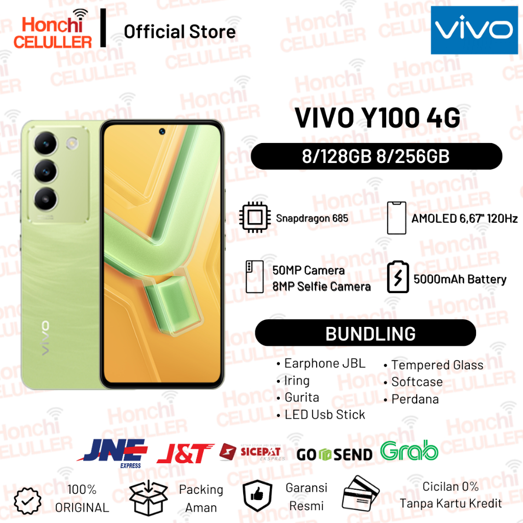 Vivo Y100 4G 8/256GB 8/128GB - Magical Color Changing, 80W FlashCharge, AMOLED Garansi Resmi Vivo Indonesia Harga  2,399,000 Ringgit*Penghantaran Percuma