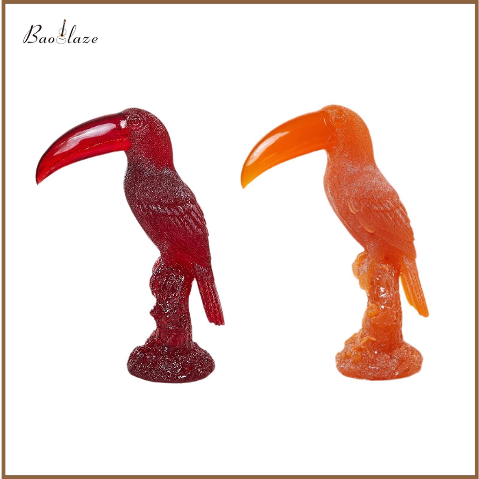 Parrot Statue Desktop Ornament Decorative Collecting Fine Workmanship Animal Bird Sculpture for Study Bookshelf Entrance ราคา 2,234 บาท*ส่งฟรี