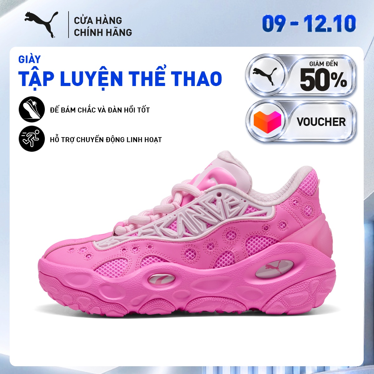 Giày Thể Thao PUMA Unisex La Francé RNR Poison Pink-Pale Pink-Fluro Pink Pes Màu Hồng