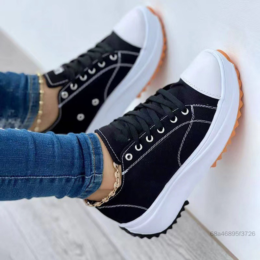 2022 Giày Canvas Phụ nữ Giới thiệu thời trang Giày thể thao Low-Top Canvas SP-VN - 3