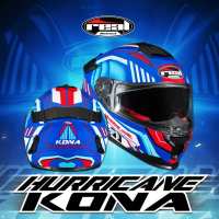 หมวกกันน็อค REAL REAL รุ่น HURRICANE KONA เต็มใบ แว่น2ชั้น รองรับการติดตั้งบลูทูธ S-2XL ลายล่าสุด