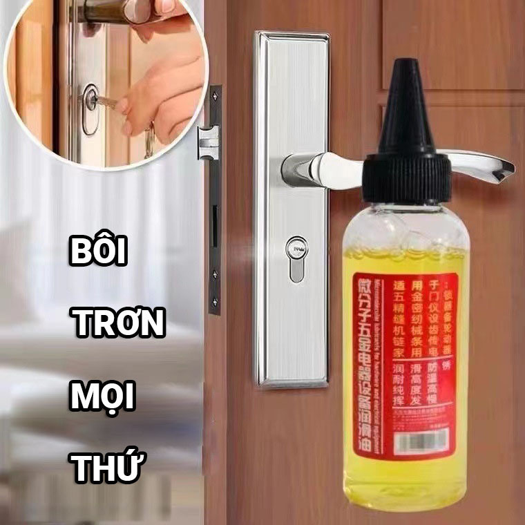 Lọ 60ml Dầu bôi trơn đa năng chống rỉ, Bột than chì, dùng cho bản lề cửa, xe đạp, ổ khóa