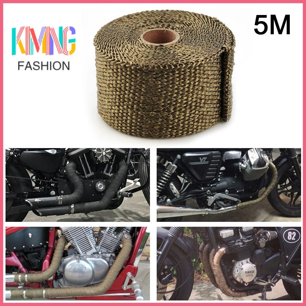 KIMINGFA 5M5CM. Băng cách nhiệt xe máy Chịu nhiệt Sợi thủy tinh Vải chịu nhiệt cho xe máy Bền bỉ Các