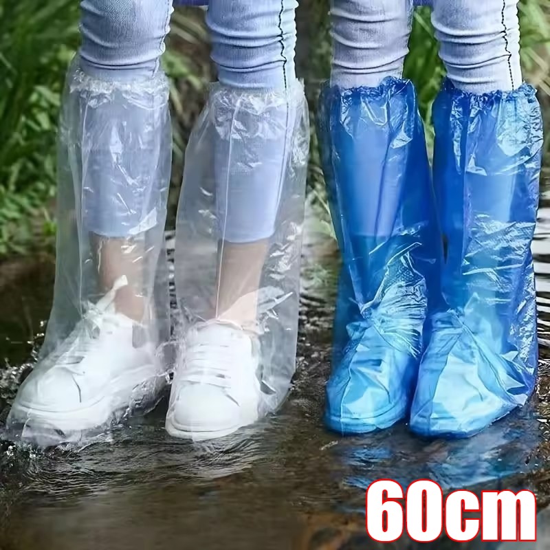 60Cm Dày Dài Không Thấm Nước Dùng Một Lần bọc giày đi mưa chống bụi Ống bọc Ủng Non-Slip Nhựa Trong Suốt bọc chân bàn ghế Ngoài Trời