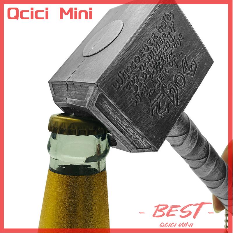 Qcici 1 cái dụng cụ mở chai bia búa đóng chai tay cầm bia hình Thor dụng cụ mở chai bia