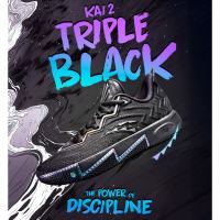 ANTA Men KAI 2 ″Triple Black″ Basketball Shoe Basketball Shoes Kyrie Irving 1125C1111S-3 (Kasut Bola Keranjang)