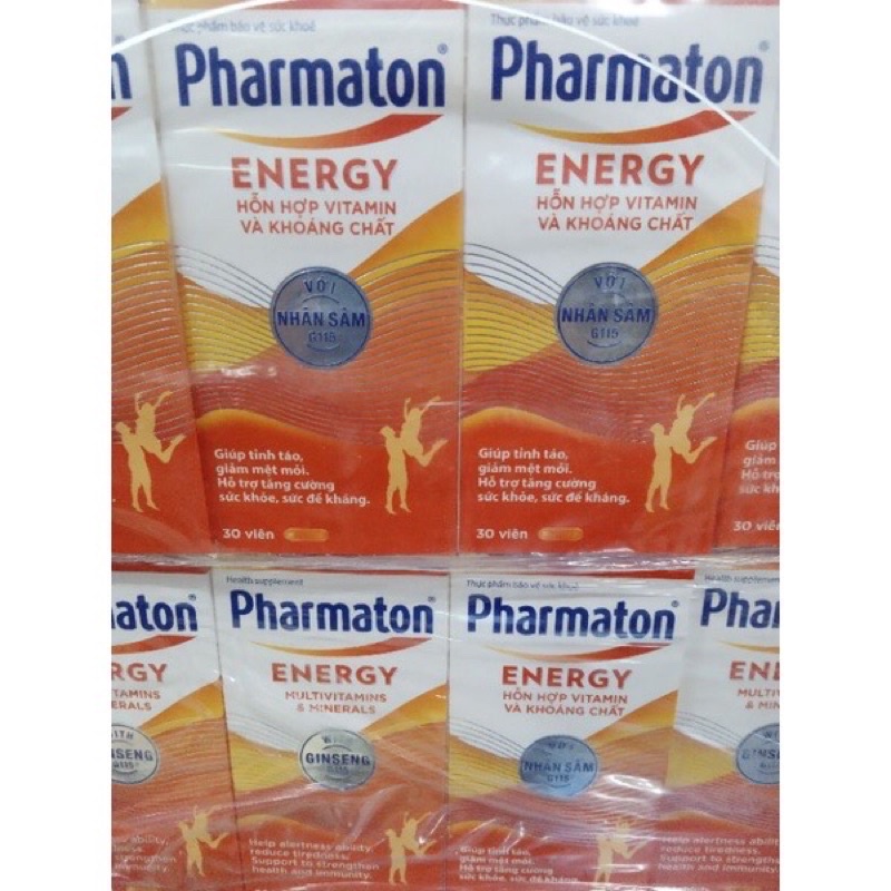 Pharmaton Enrgy bổ sung vitamin và khoáng chất , bồi bổ cơ thể lọ 30 viên