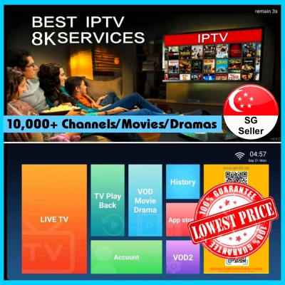 [LOWEST PRICE GUARANTEED] IPTV6K/ IPTV8K APP for Android TV, Android TV Box Lifetime Usage LIVE Channels