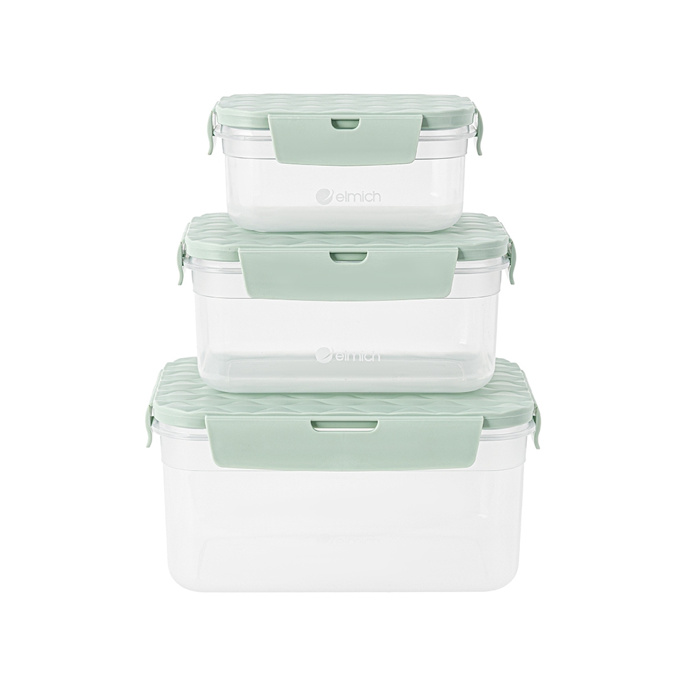 Bộ 3 Hộp Nhựa Elmich EL4008 Dung Tích 600ml 1200ml 2200ml - Hàng Chính hãng - JoyMall