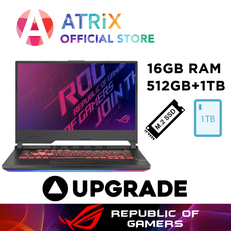 【Same Day Delivery】ASUS ROG STRIX G531GU-GTX1660Ti 〖Free 32GB RAM 〗| 15.6 FHD | 32GB DDR4 RAM | 512GB SSD | NVIDIA GeForce GTX1660Ti -6GB DDR6 | 2Yrs Warranty | Ready stock, Ship today
