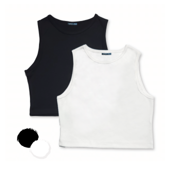 Áo ba lỗ croptop nữ thun gân dáng ôm MIYOU BS002