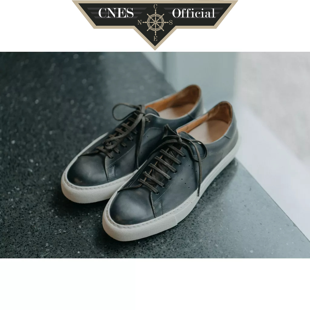 Giày sneaker nam kiểu dáng thể thao khâu thủ công chất liệu cao cấp thương hiệu cnes