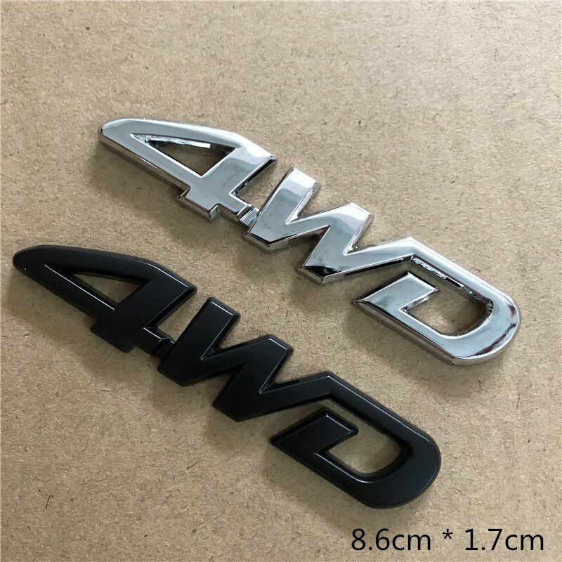 1X 4WD Metal Sticker 3D Chrome Emblem Badge Decal Car Styling For Honda