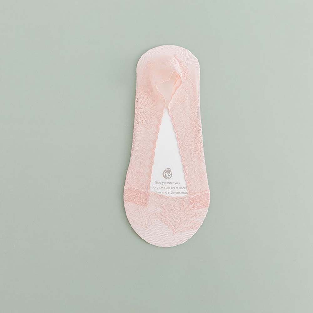 Jubeng vớ chống trượt ren mềm mại thoáng khí vớ mùa hè Dép vớ Nữ Vớ vô hình đệm Silicone tất hài siêu vớ mỏng