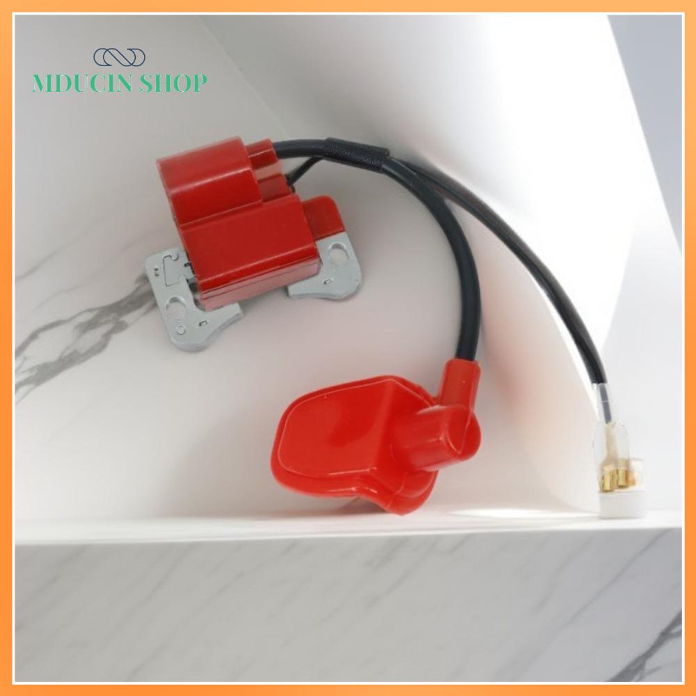 MDUCIN SHOP Đỏ/Đen Cuộn dây đánh lửa 43cc 47cc 49cc Hiệu suất Đánh lửa động cơ Phụ kiện động cơ Áp suất cao Cuộn dây tia lửa Xe mô tô địa hình Mini Bốn túi