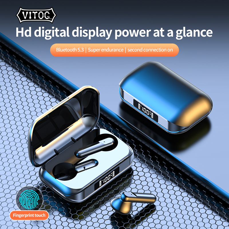 VITOG TWS Wireless Earbuds Bluetooth 5.3 Earphone Smart Gaming Headset Sports Stereo In Ear Headphones With Microphone ราคา 169 บาท*ส่งฟรี