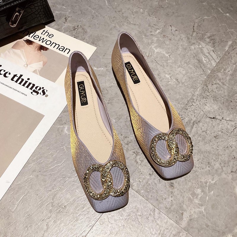 setrfey Order Giày big size nữ búp bê size 40 - 44 mũi vuông đế bệt zsfcddd