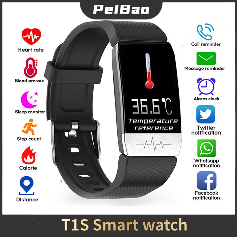 【Peibao】đồng hồ thông minh đồng hồ theo dõi sức khỏe T1S Đồng hồ thể thao chống nước thể thao