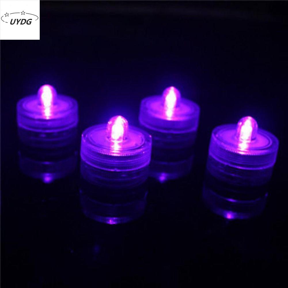 UYDG Mini Đèn nến bể cá Trang trí Không thấm nước Đèn nến LED dưới nước Đèn Led nến Nhựa Đèn Led Mini chìm Bể cá